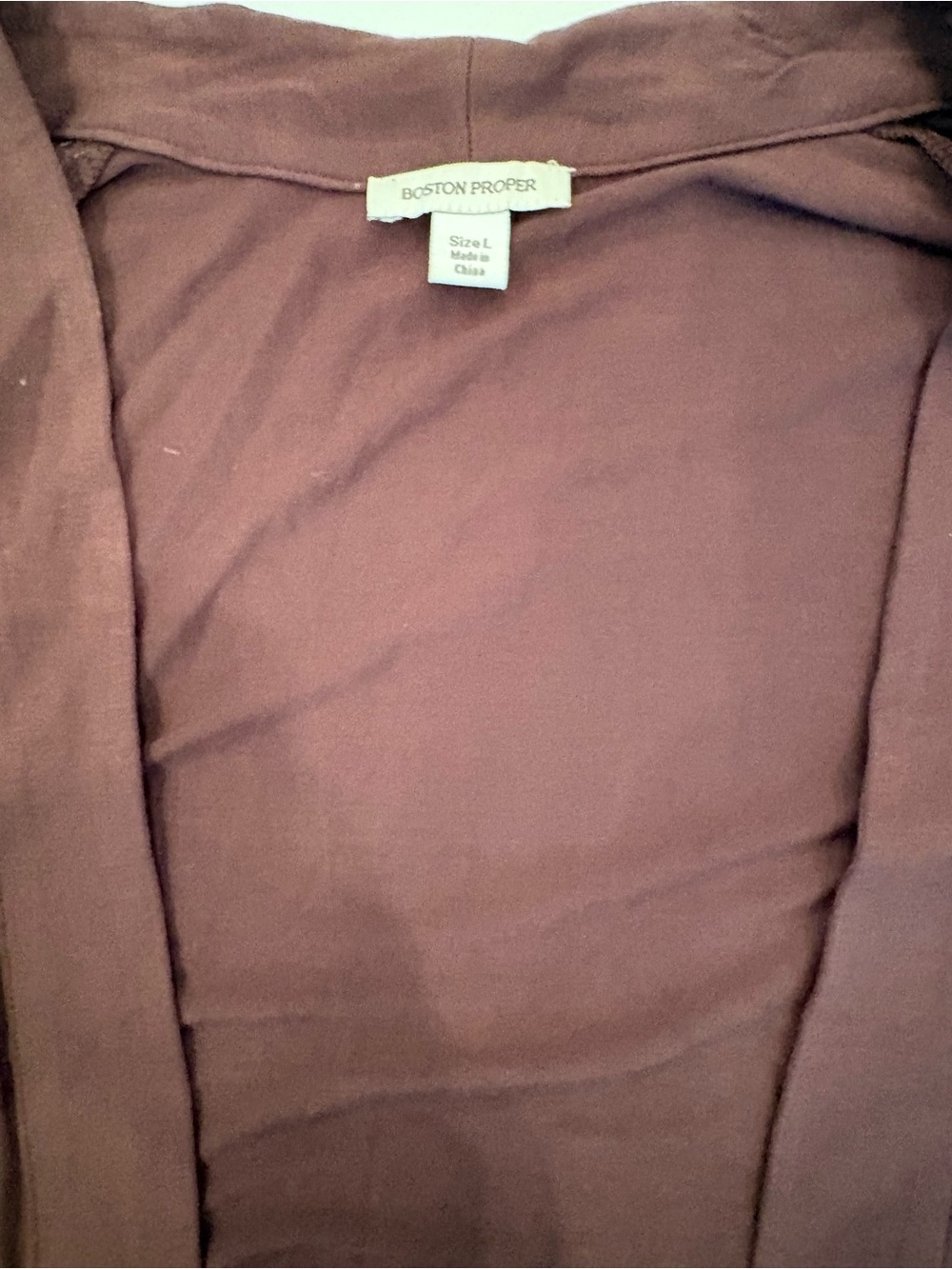 Boston Proper Brown Kimono Cape with Teal Fringe -Large-western-boho-prarie - Picture 9 of 11